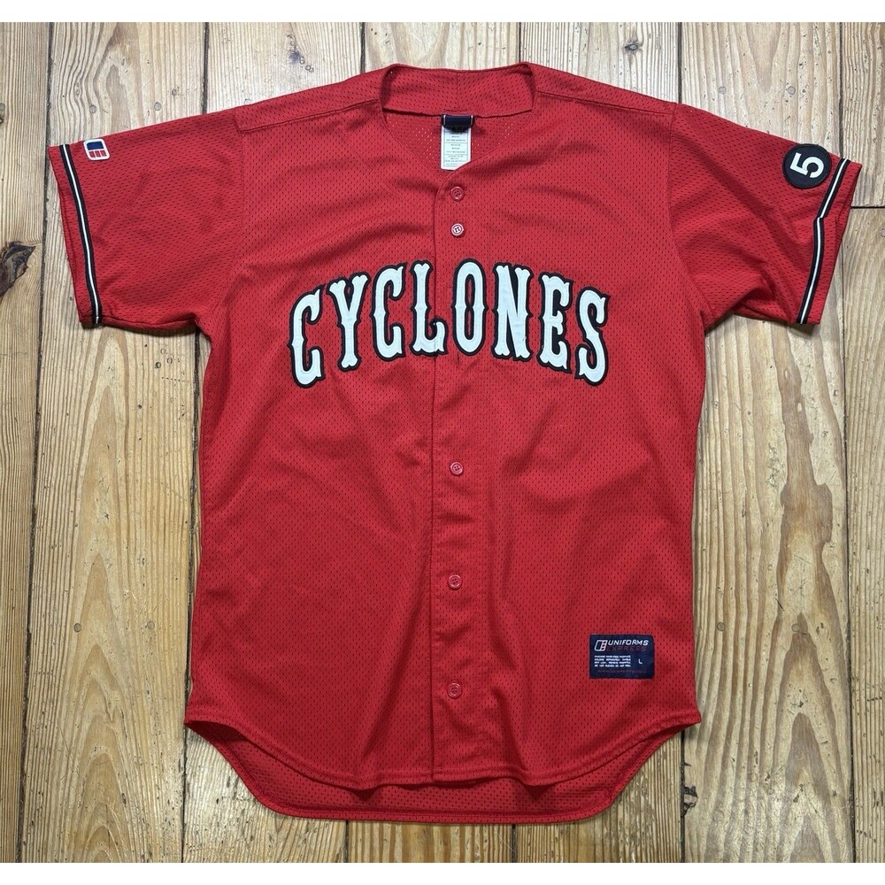 Brooklyn Cyclones Game Used Jersey #25 New York Mets Lrg Red MiLB Memorial Patch